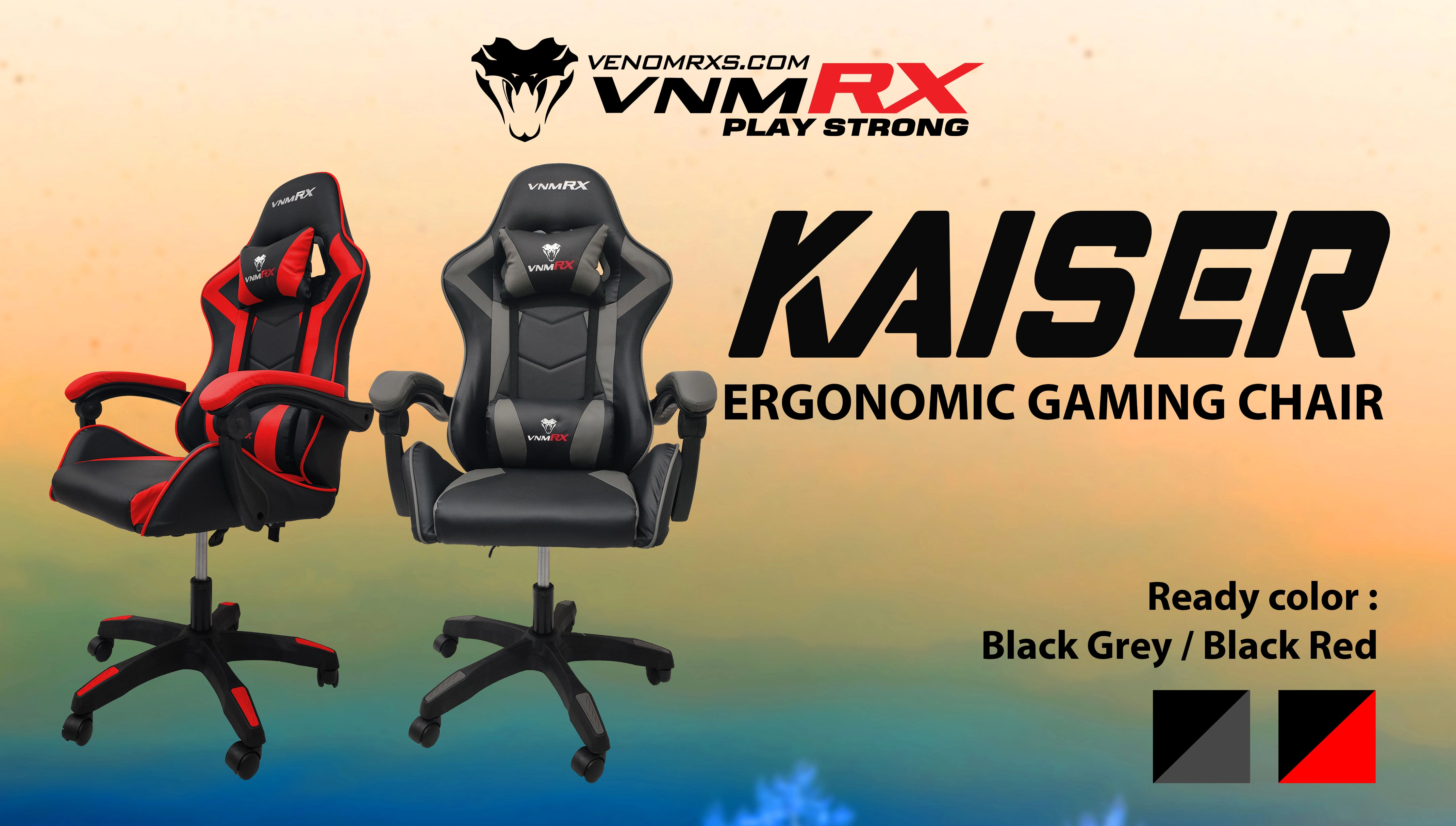 KAISER GAMING CHAIR BLACK/RED