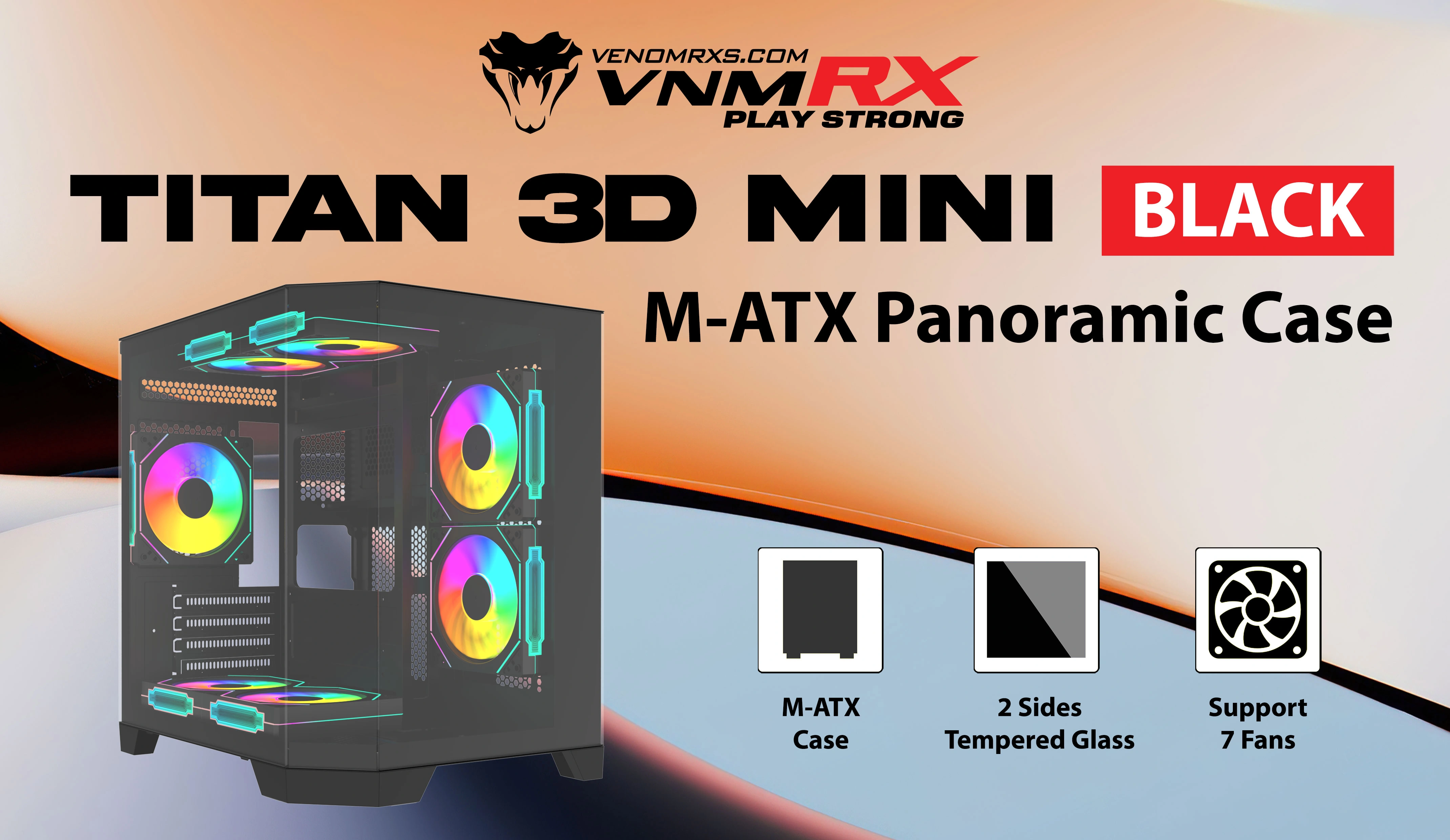 TITAN 3D MINI BLACK M-ATX CASE
