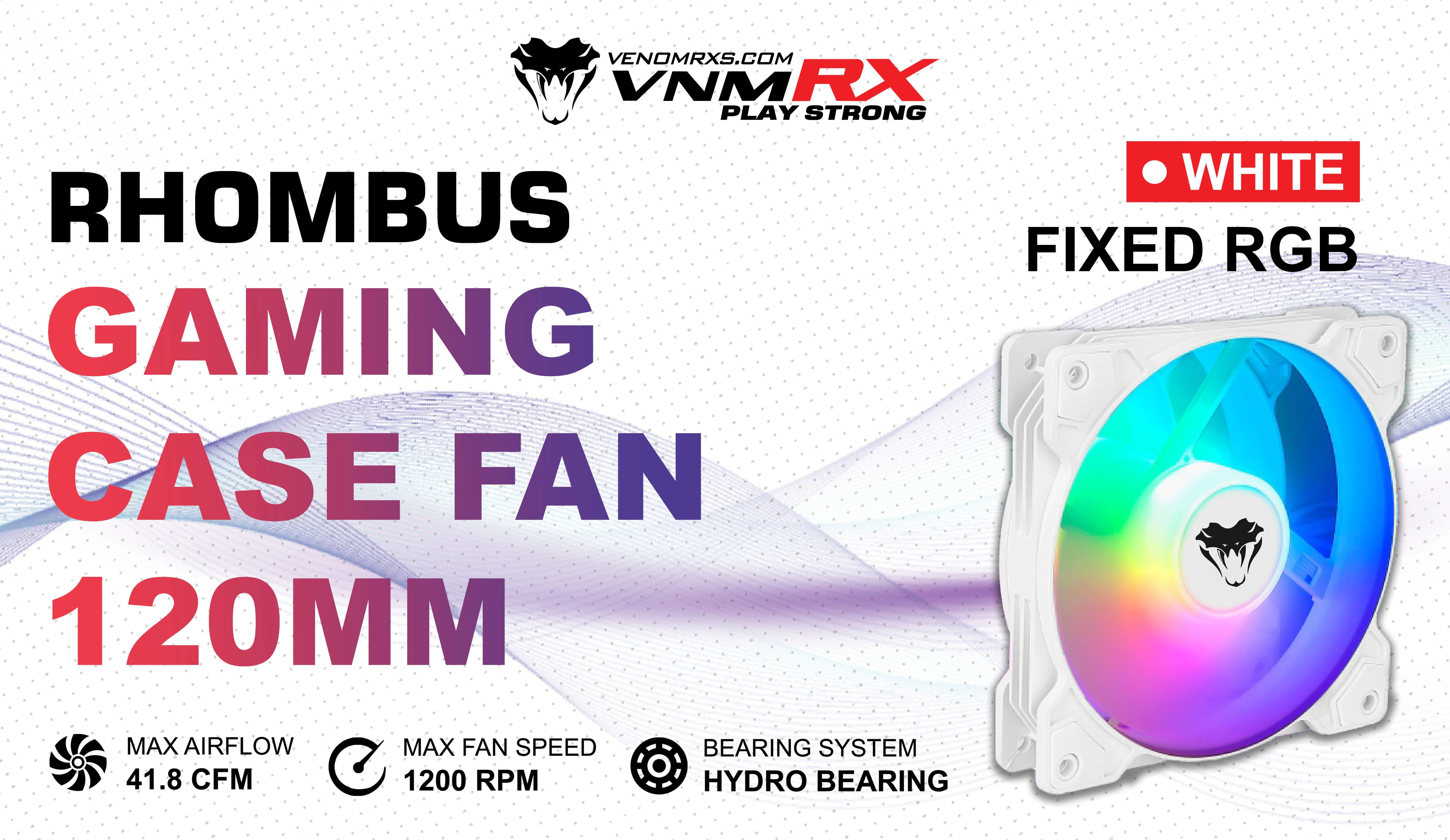 RHOMBUS FIXED RGB FAN CASE WHITE