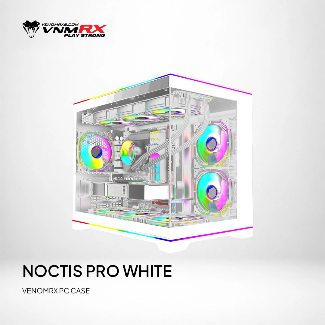 NOCTIS PRO WHITE M-ATX CASE TWIN ARGB LED BAR