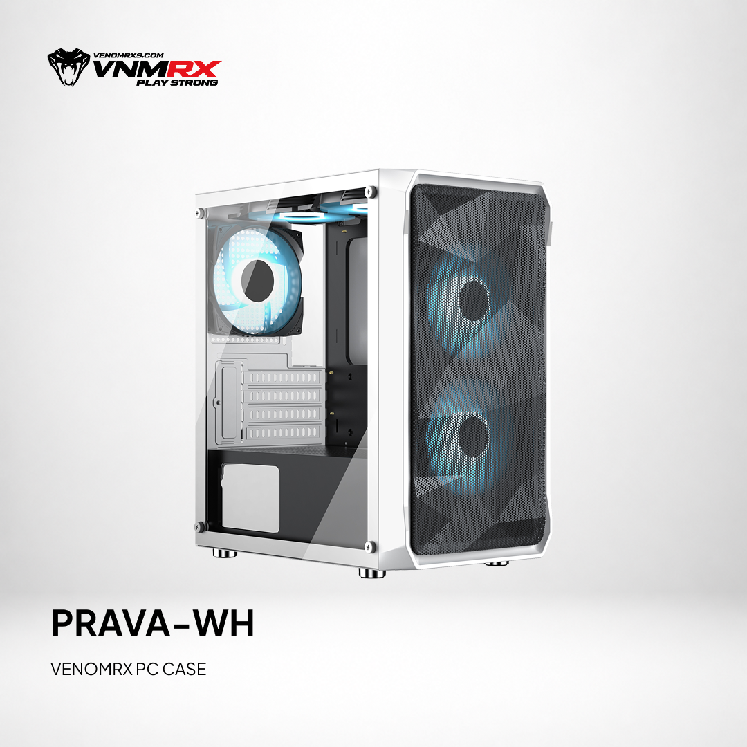 PRAVA BLACK M-ATX CASE INCLUDE 2 FAN ARGB