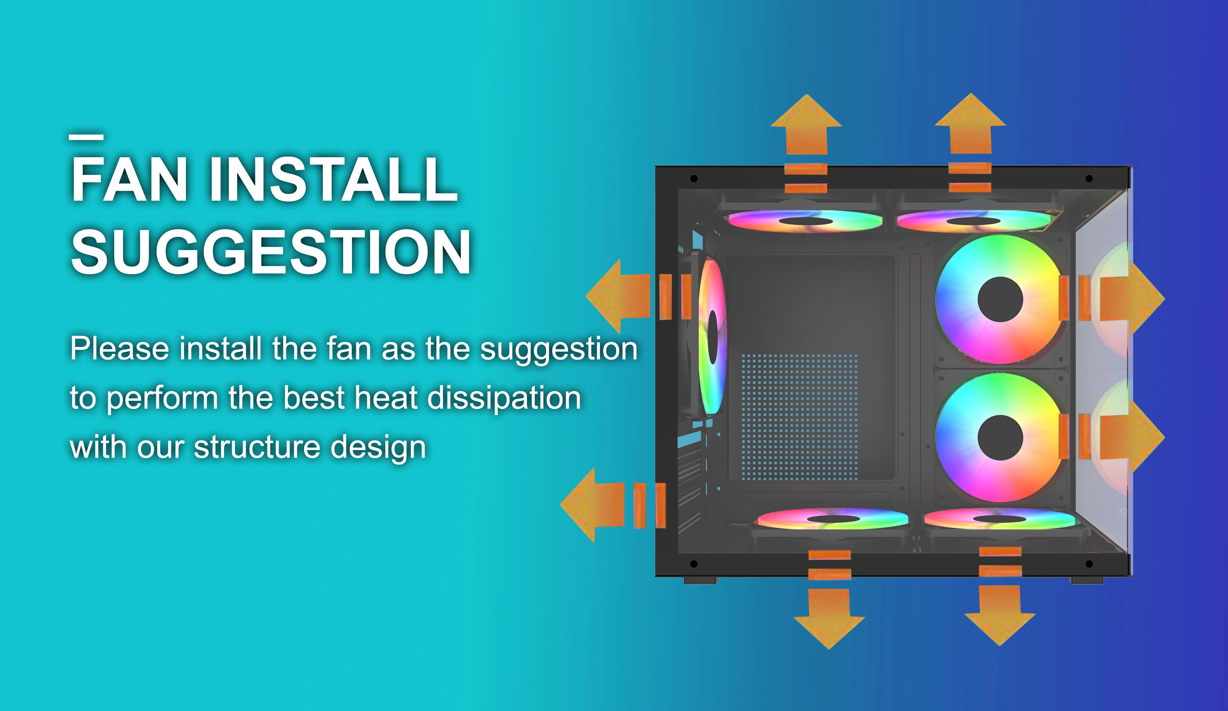 TIGER ESPORT BLACK M-ATX CASE INCLUDE 3 FAN ARGB