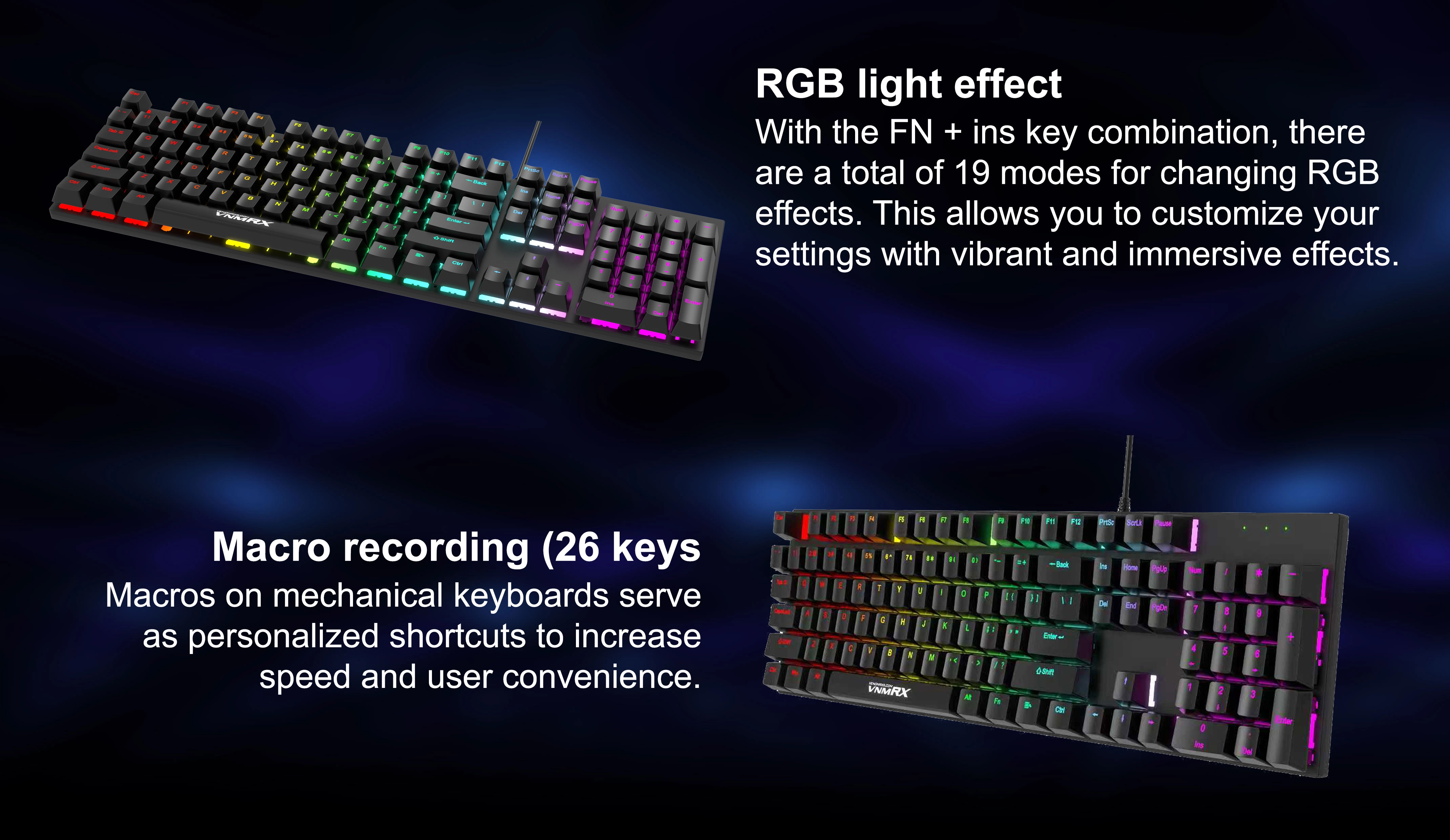 TRON FULL SIZE WIRED MECHANICAL KEYBOARD BLACK