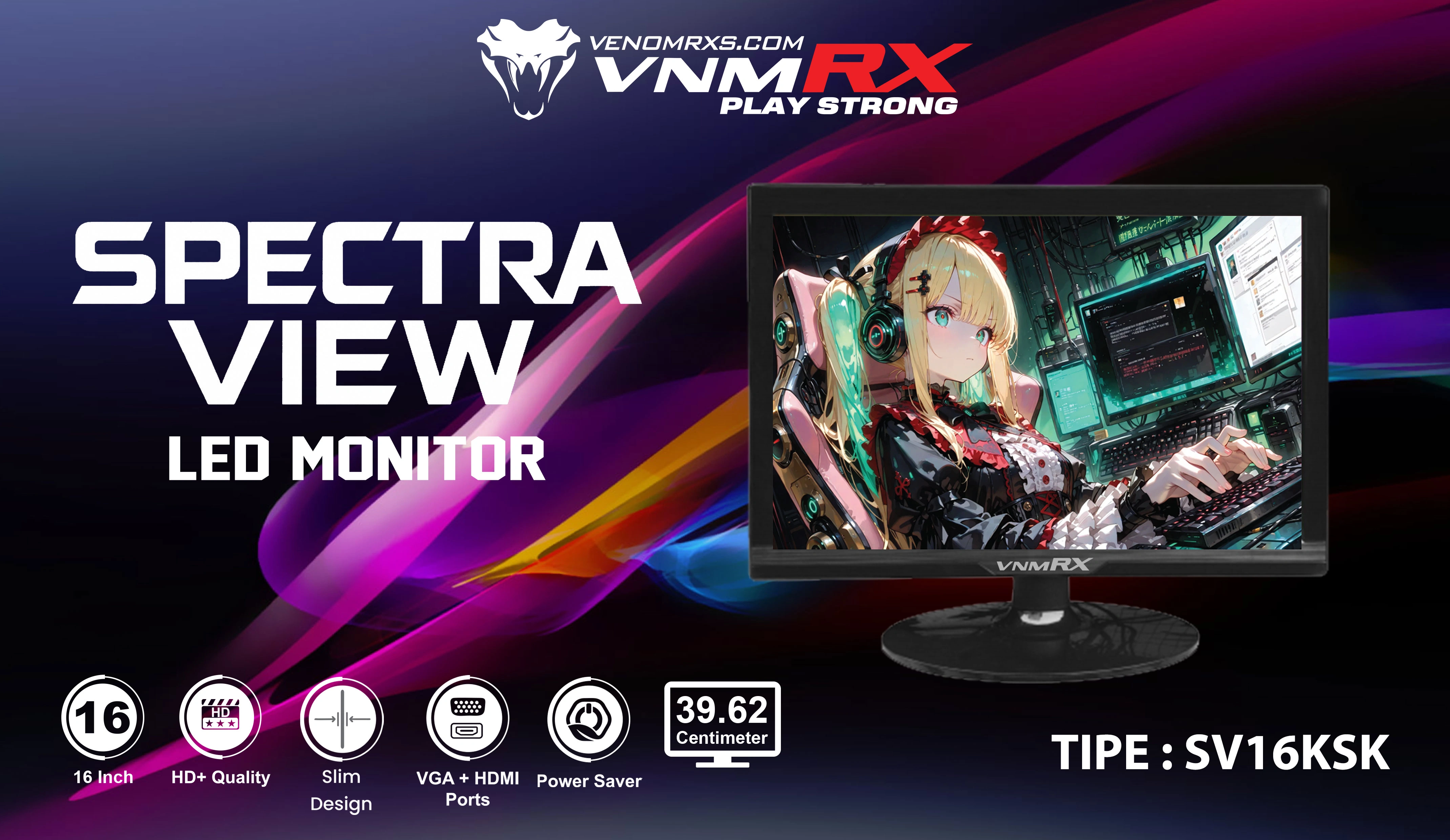 MONITOR SPECTRA VIEW 15,6" SV16KSK