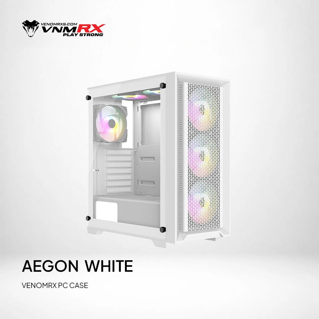 AEGON WHITE ATX CASE INCLUDE 4 FAN ARGB