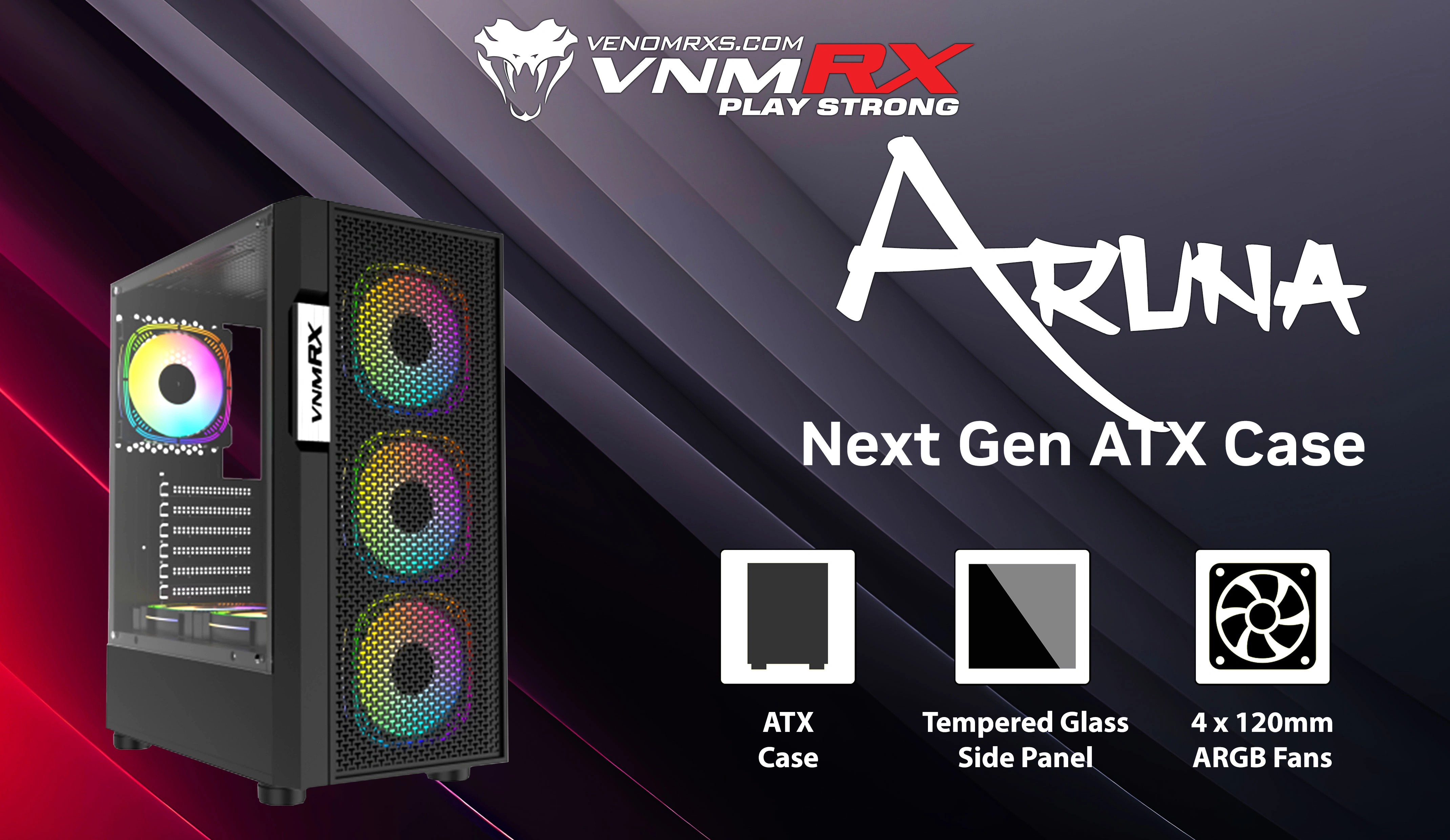 ARUNA ATX CASE INCLUDE 4 FAN ARGB