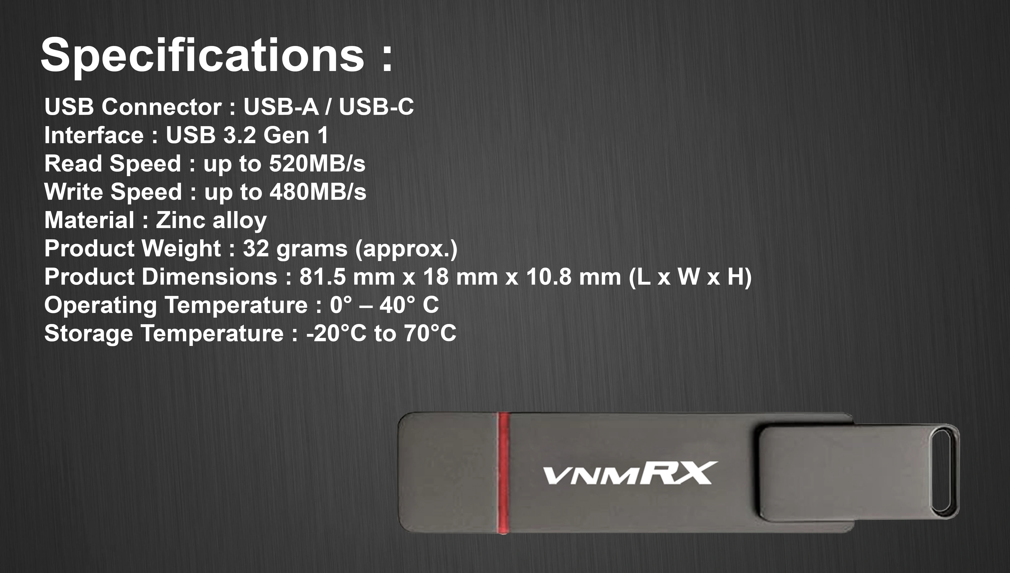 DUAL SUPERSTICK EXTERNAL SSD 256GB