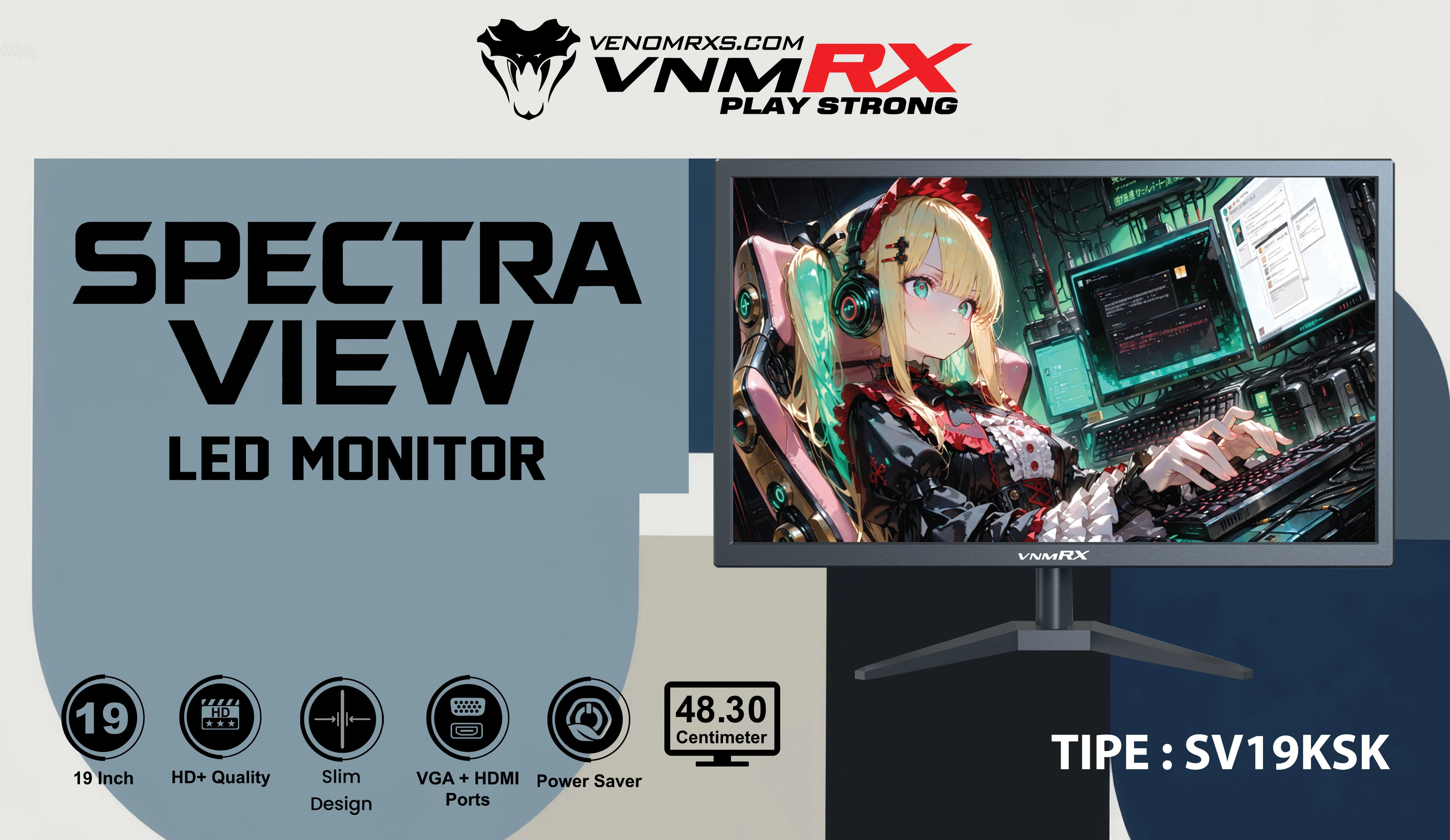 MONITOR SPECTRA VIEW 19" SV19KSK