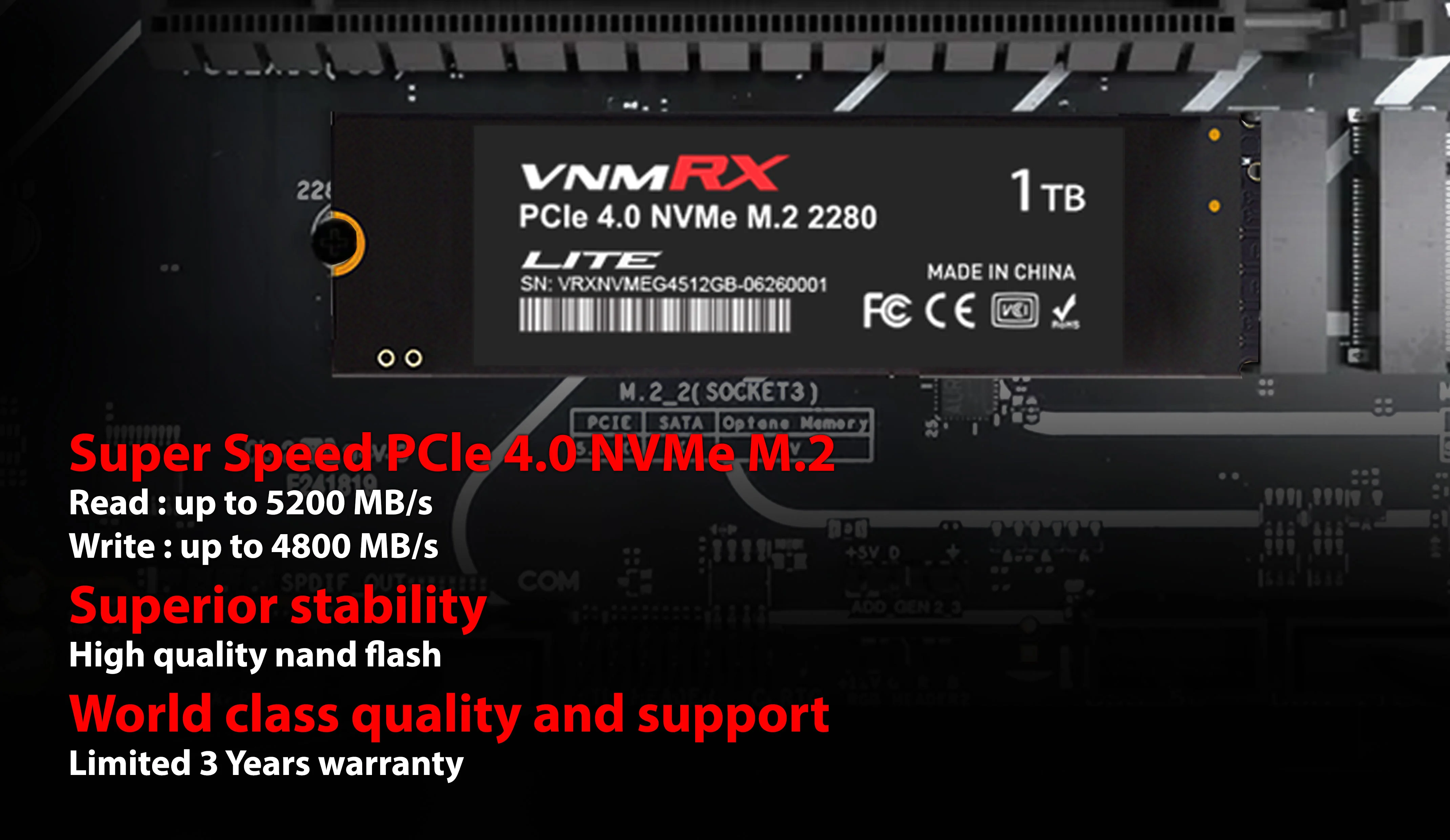 M.2 NVME GEN4 2280 SSD 1TB - LITE