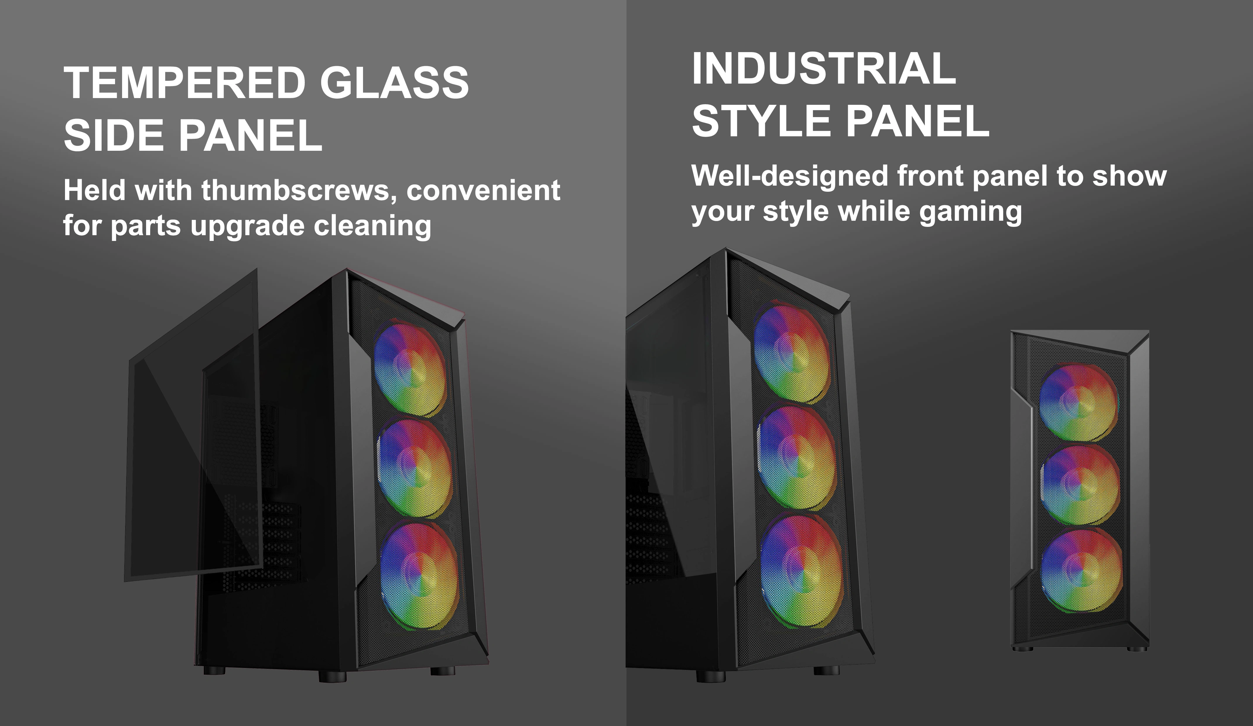 ROCKSTAR ATX CASE INCLUDE 3 FAN ARGB